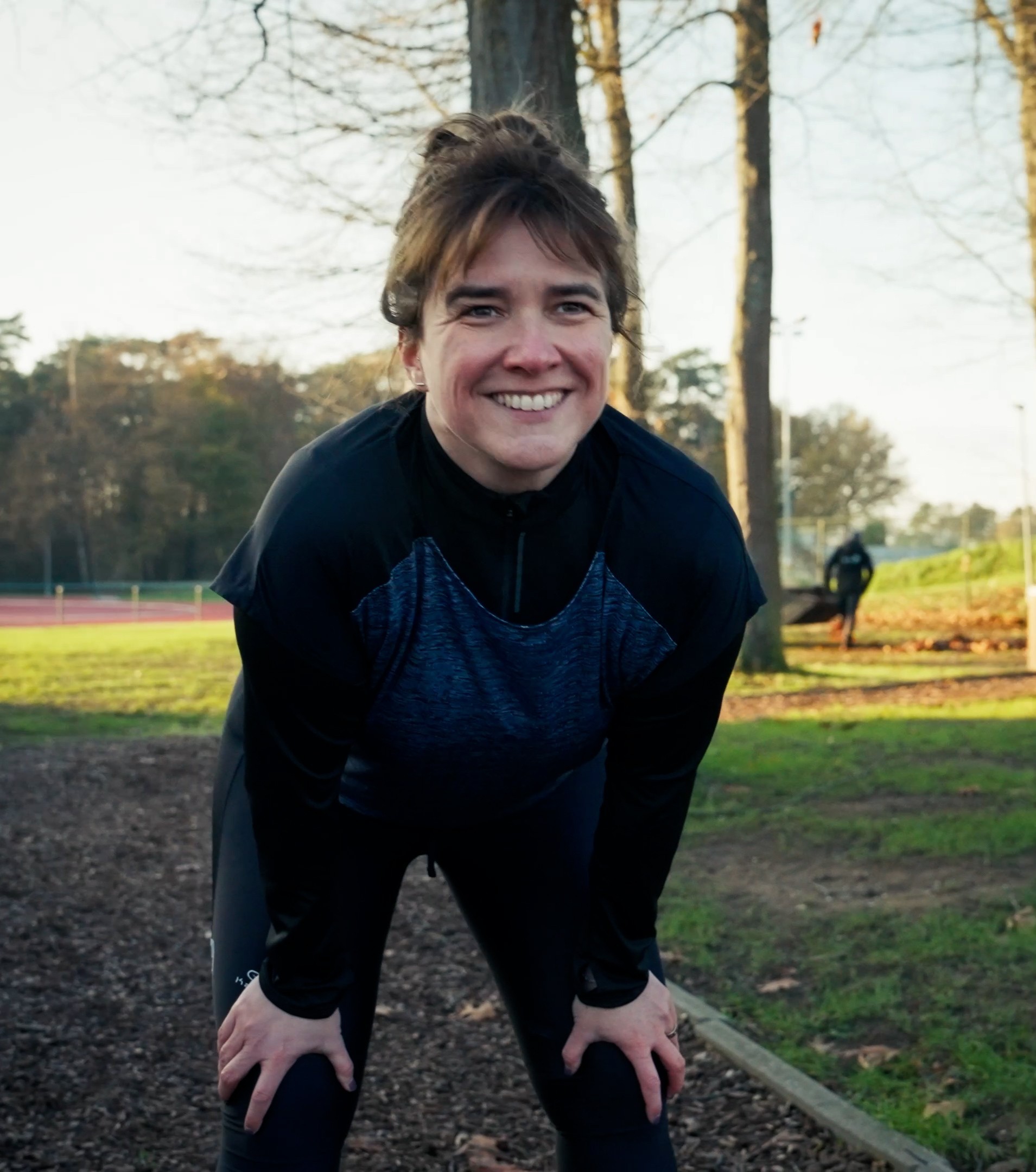 People exercising